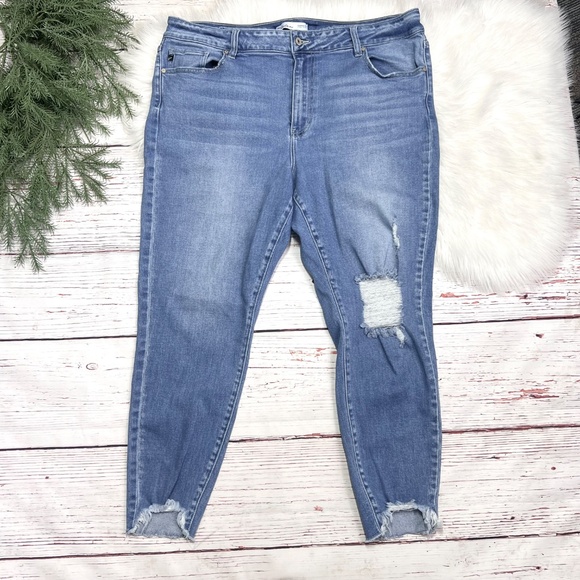👖|•KANCAN•| Distressed Skinny Stretch Jeans Plus Size 22👖 - Picture 1 of 9